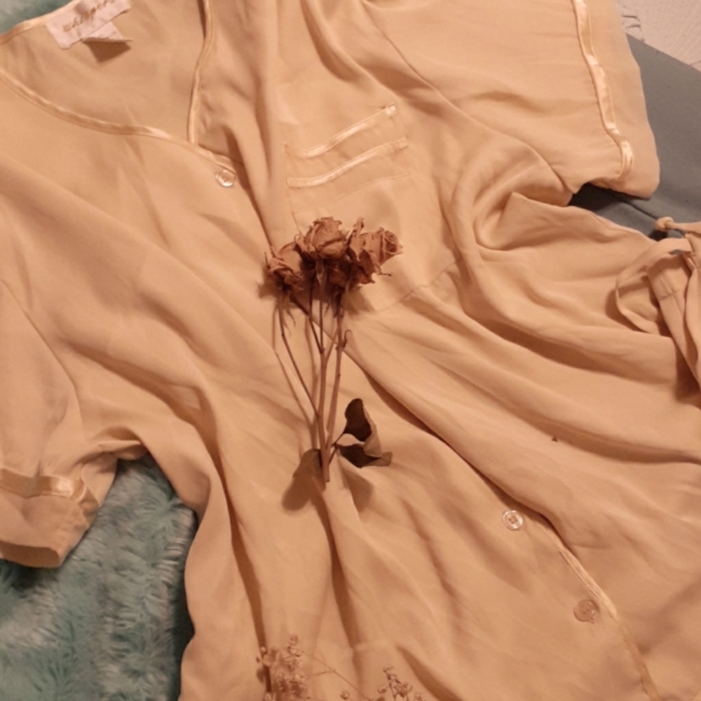 XL Whispers powder yellow 2 piece pajama set